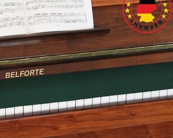 Piano runner key runner keyboard cover for piano key cover 100% pure new wool dark green without embroidery