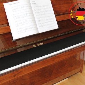 Piano Runner Key Runner Keyboard Cover For Piano Key Cover 100% Pure New Wool Black Without Embroidery