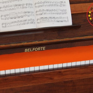 Piano runner key runner keyboard cover for piano key cover 100% pure new wool orange without embroidery