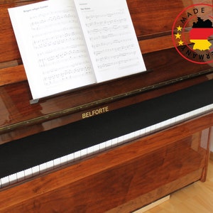 Piano Runner Key Runner Keyboard Cover For Piano Key Cover 100% Pure New Wool Black Without Embroidery