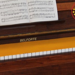 Piano Runner Key Runner Keyboard Cover For Piano Key Cover 100% Pure New Wool Yellow Without Embroidery