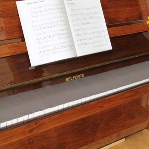 Piano runner key runner keyboard cover for piano key cover 100% pure new wool gray without embroidery