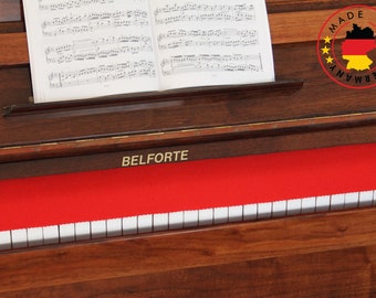 Piano Runner Key Runner Keyboard Cover for Piano Keytop 100% pure virgin wool Red without embroidery