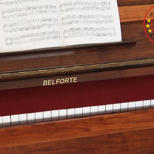 Piano runner key runner keyboard cover for piano key cover 100% pure new wool Bordeaux red without embroidery