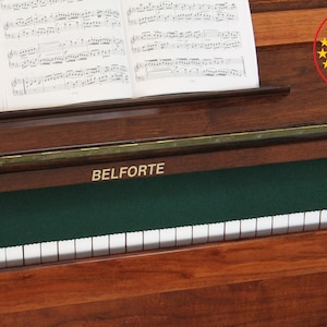 Piano runner key runner keyboard cover for piano key cover 100% pure new wool dark green without embroidery