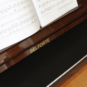 Two Organ Runner Cover For Organ Key 100% Pure New Wool Black Without Embroidery 90x14 cm