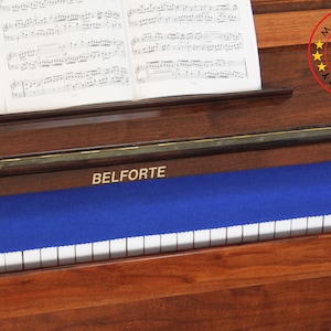 Piano Runner Key Runner Keyboard Cover For Piano Key Cover 100% Pure New Wool Blue Without Embroidery