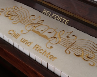 Piano Runner Keyboard Maker Keyboard Cover for Piano Keyboard Ceiling Embroidered 100% Wool Cream 300.1 Customized