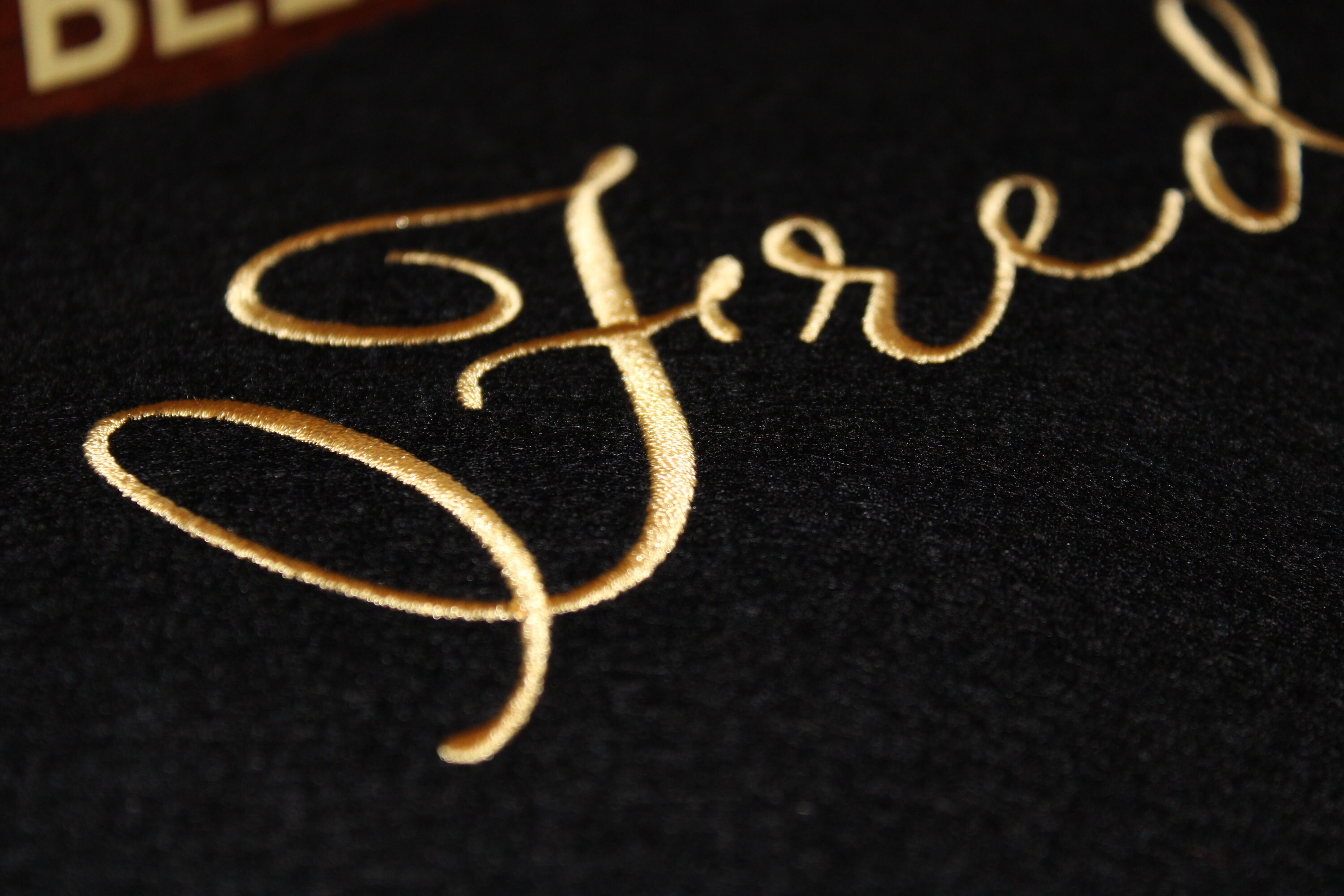 Runner Up Lettering Customizable Piano Runner With Embroidered Musical Staff – Name or Text ...