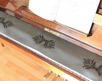 Piano Runner Keyboard Keyboard Cover for Piano Keyboard Ceiling Embroidered 100% Wool Grey 390