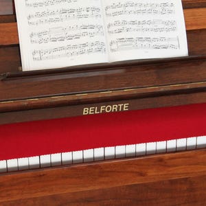 Organ Runner Cover For Organ Key 100% Pure New Wool Dark red Without Embroidery 86x14 cm