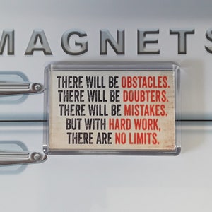 There Are No Limits Fridge Magnet. Inspirational Quote. Motivation. Hard Work