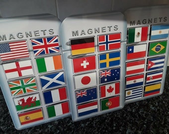 Choice of World Flag Fridge Magnet. England, USA, Spain, France etc