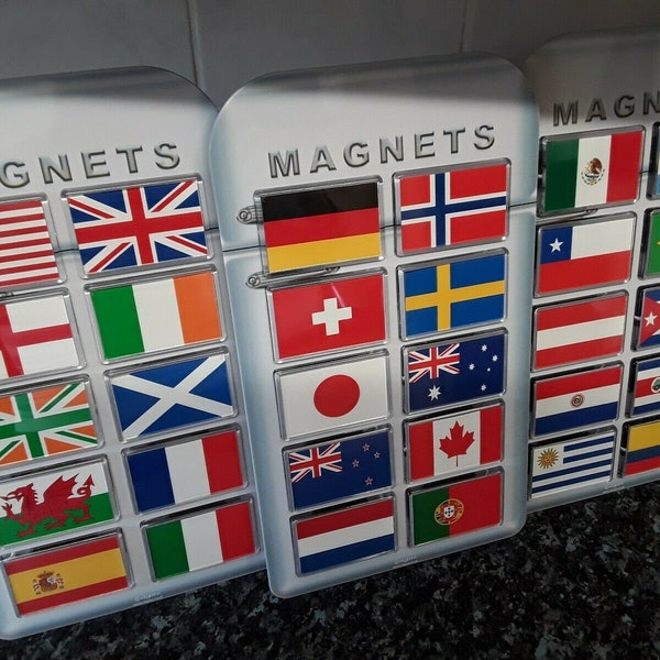 Choice of World Flag Fridge Magnet. England, USA, Spain, France etc