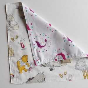 12 in x12 in Reversible Bear Unicorn Kids Cotton Cloth Lunch Napkin-Harmony