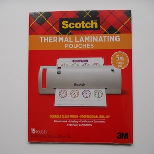 Letter Size 5 mil Scotch Thermal Laminating Pouches