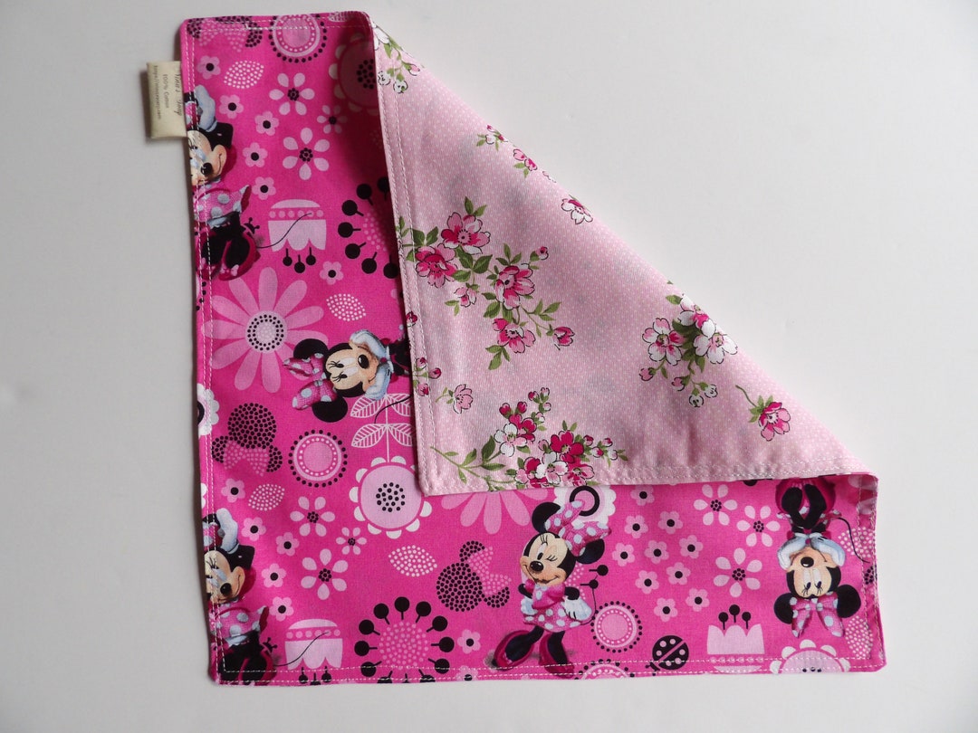 12 in X 12 in Reversible Pink Floral Kids Cotton Cloth Lunch Napkin ...