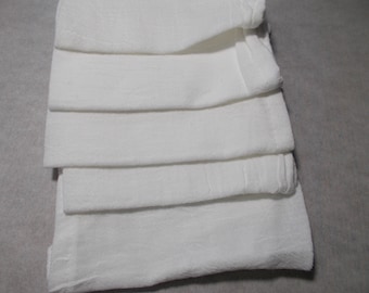 12'' * 12'' Set of 5 Flour Sack Hand Towels / Paper Towel Alternative / Flour Sack Towels / Flour Sack Dish Towel