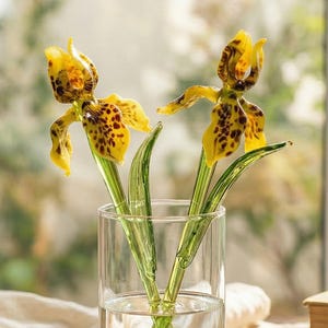 Flor de iris de cristal, flor de nacimiento de cristal, regalo de iris, arte de iris, ramo de flores de cristal, flor de nacimiento de cristal, jardín de la abuela, Día de la Madre