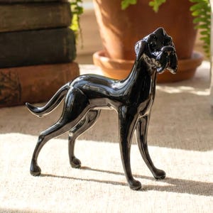 Dogue allemand en verre, statue de chien, cadeaux dogue allemand, figurine dogue allemand, art dogue allemand, chien en verre, cadeau commémoratif de chien, cadeau de perte d'animal de compagnie, maman danoise