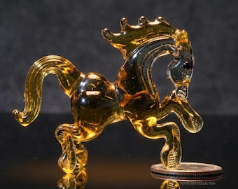Glass Horse, Horse Figurine, Horse Sculpture, Hand Blown Glass Animal, Horse Gifts, Horse Decor, Equestrian Gifts, Horse Statue, Blown Glass