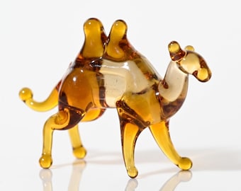 Tiny Glass Camel, Desert Decor, Mini Glass Animal, Glass Animals, Glass Sculpture, Desert Art, Glass Figures, Desert, Glass Statue