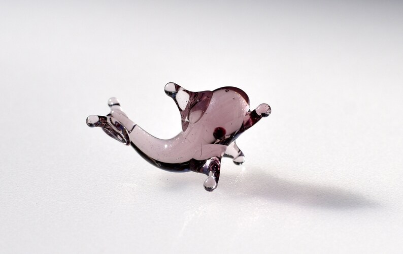 Cute glass mini dolphin Unique gift. whimsical Lamp work miniature character from Glass Menagerie