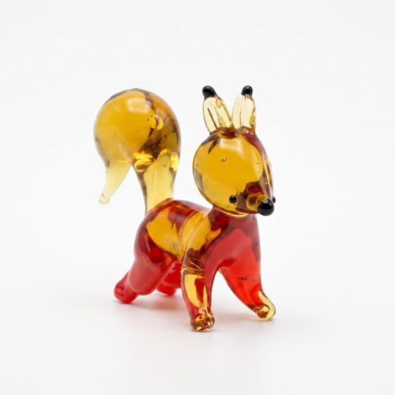 リスのギフト、リスの置物、リスの装飾品、リスのアート、ガラス彫刻