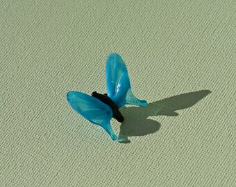 ガラスの蝶、蝶のギフト、小さなガラスの動物、ミニガラスの動物、蝶の