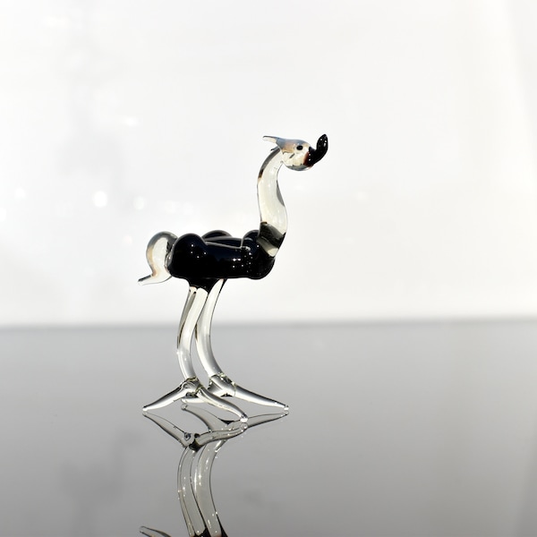 Cute Glass Ostrich. Whimsical figurine with a lot of character and personality. Excellent addition to your glass collection, unique gift.