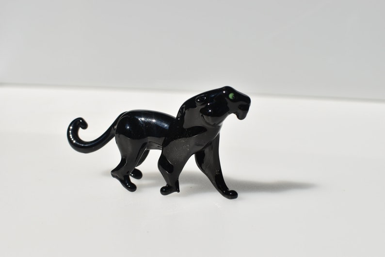 Art Glass Black Panther. Detailed figurine with a lot of | Etsy