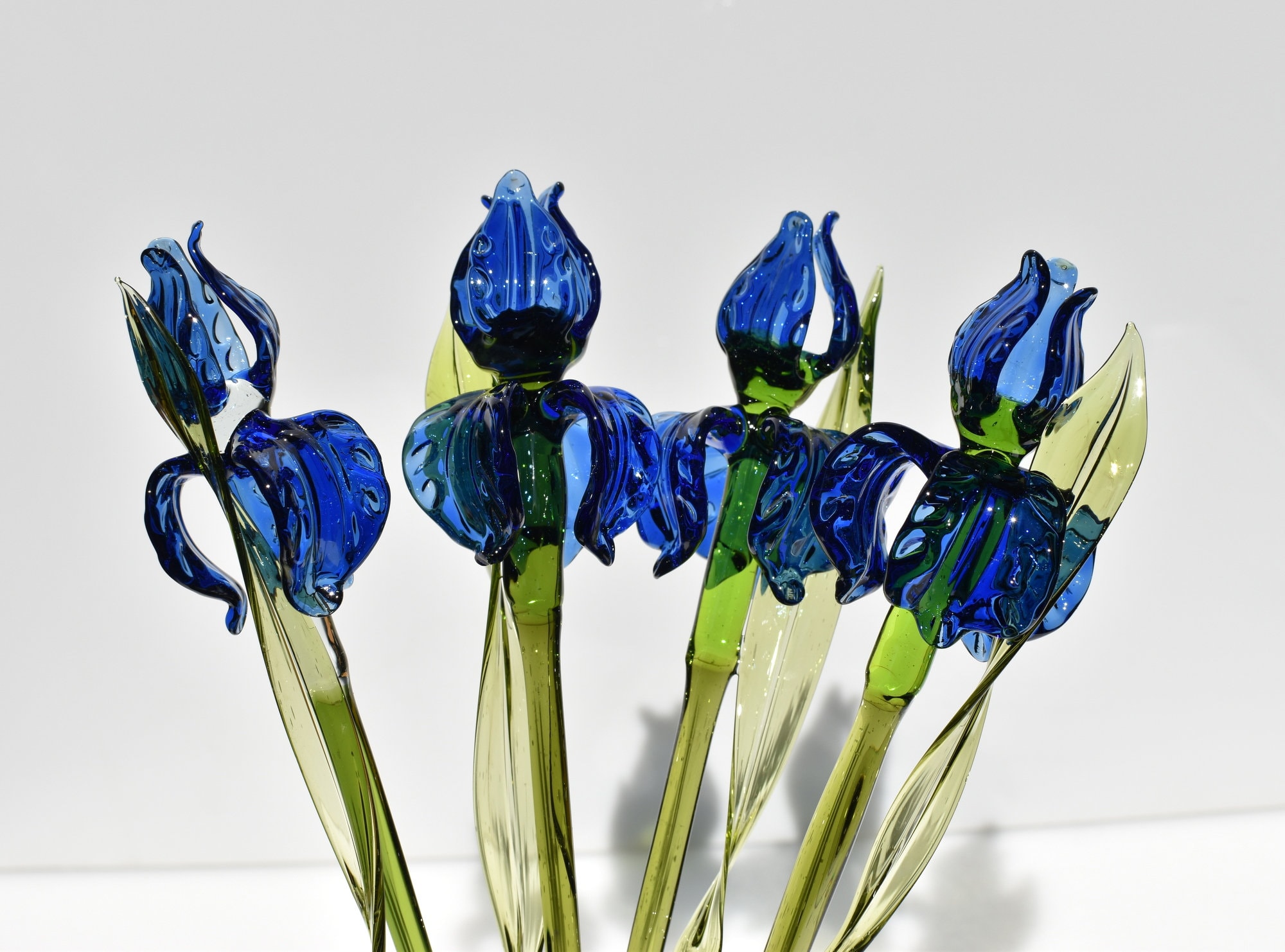 Beautiful Blue Glass Iris Flower. Excellent Addition to Your Etsy