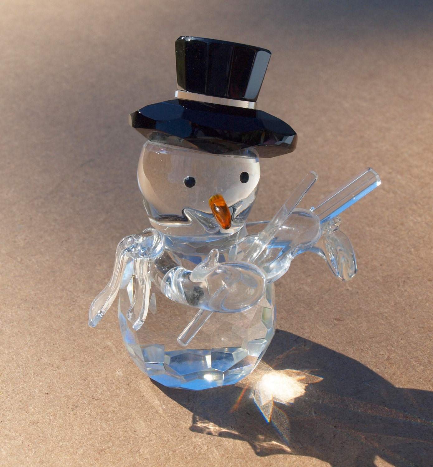 Cute Crystal snowman. Detailed figurine with a lot of Etsy