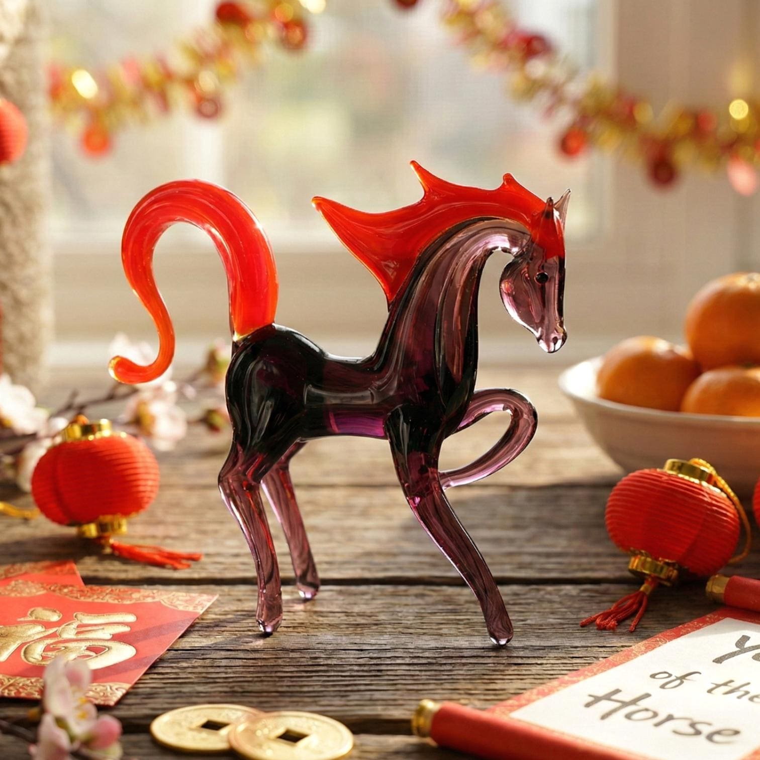 Murano venetian glass horse - Etsy 日本