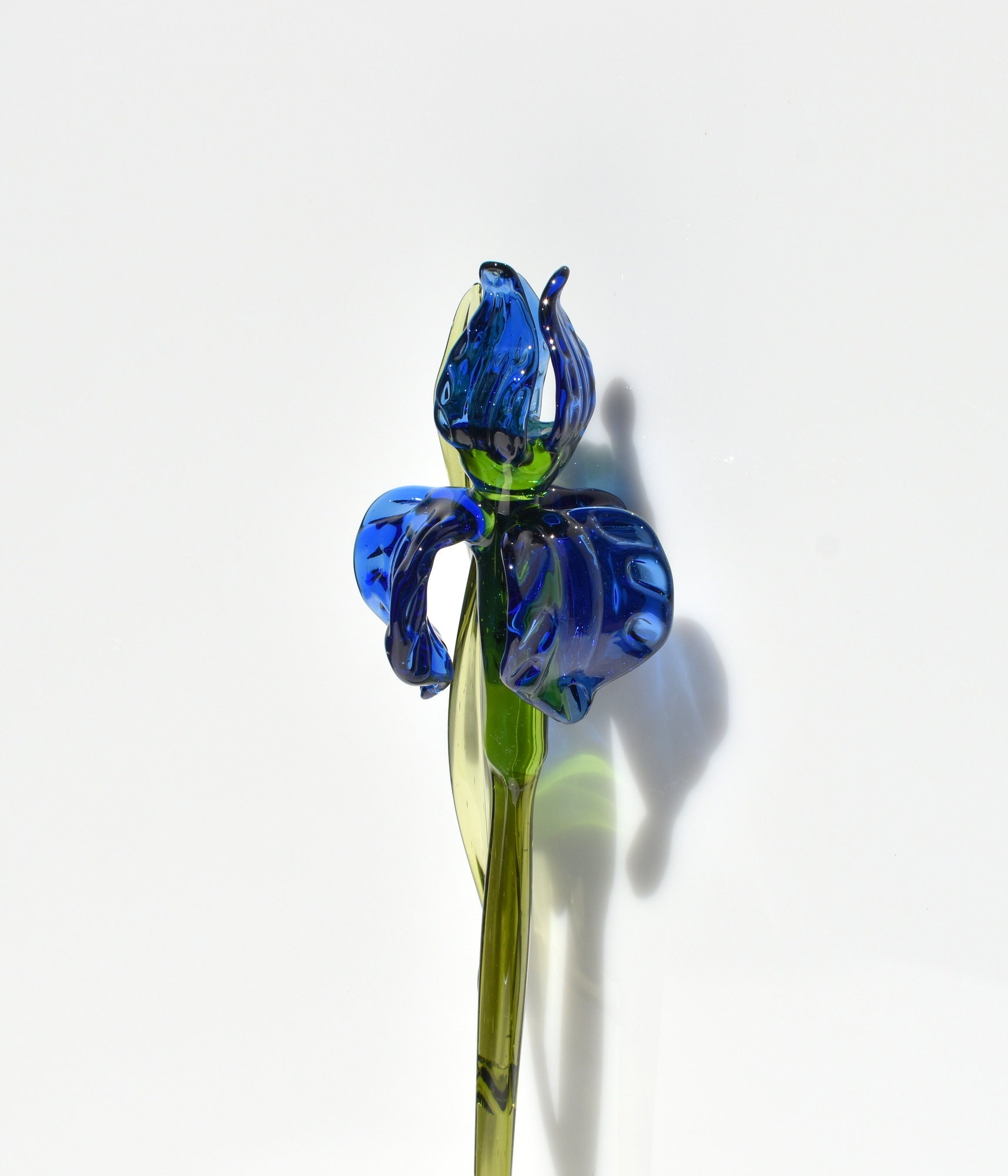 Beautiful Blue Glass Iris Flower. Excellent Addition to Your Etsy Canada
