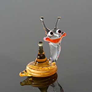 Snail Decor, Tiny Glass Animals, Whimsical Decor, Glass Snail, Snail, Snail Gifts, Mini Glass Animals, Snail Figurine, Glass Animals image 6