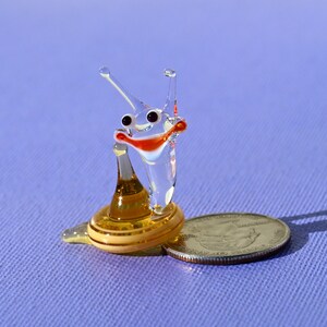 Snail Decor, Tiny Glass Animals, Whimsical Decor, Glass Snail, Snail, Snail Gifts, Mini Glass Animals, Snail Figurine, Glass Animals image 10