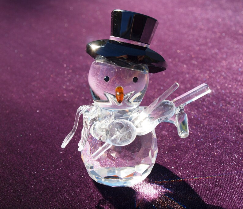 Cute Crystal snowman. Detailed figurine with a lot of Etsy