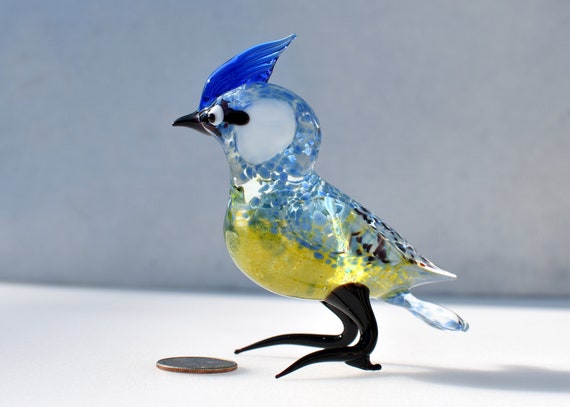 ガラス製の鳥　置物 北欧雑貨 ガラスの鳥のオブジェ（ヴィンテージ）- 北欧スウェーデン 置物