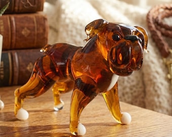 Vintage Westmoreland Glass French Bulldog Figurine: Rhinestone