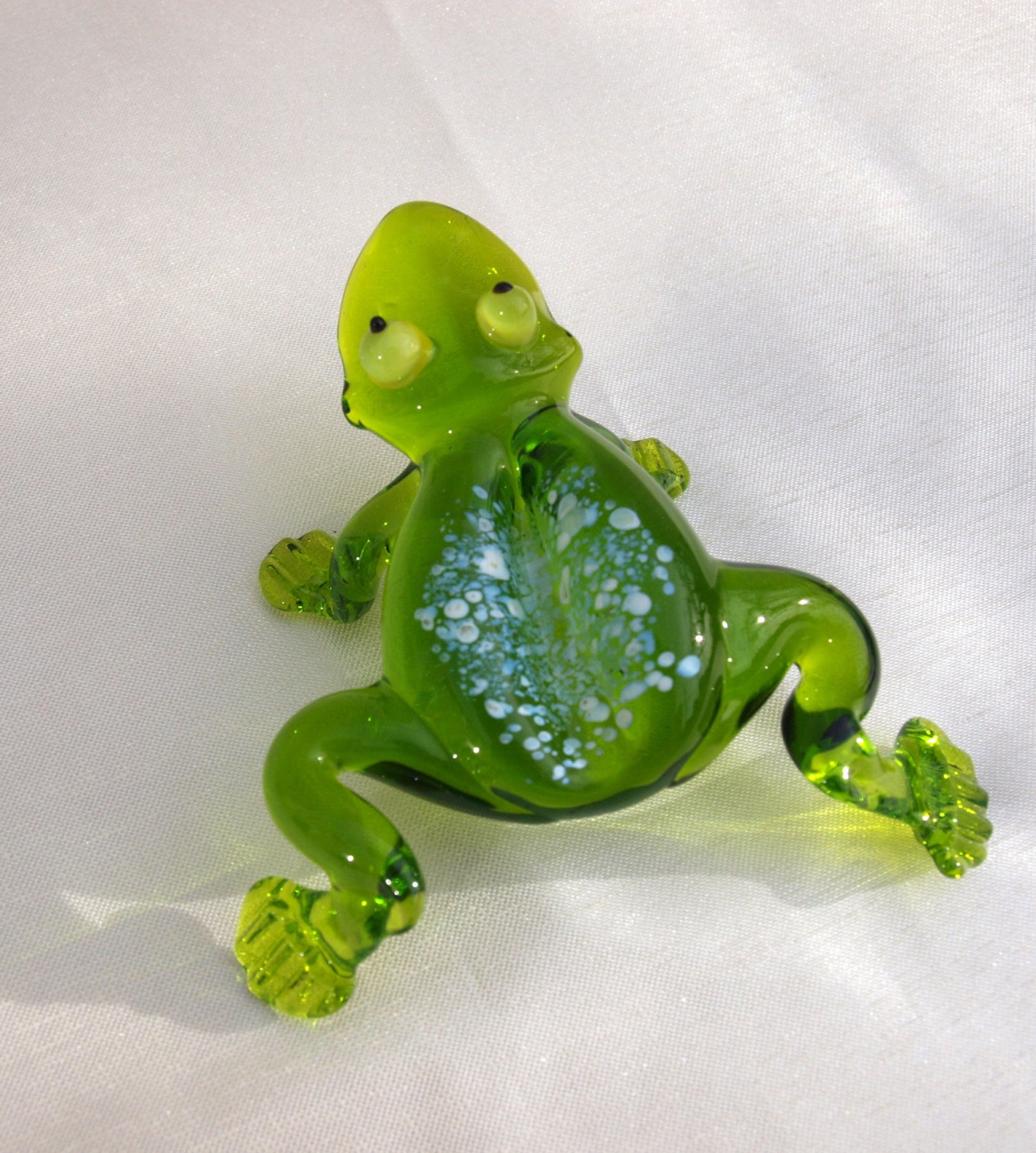 Cute Glass Frog Collectible Decorative Figurine Glass Etsy