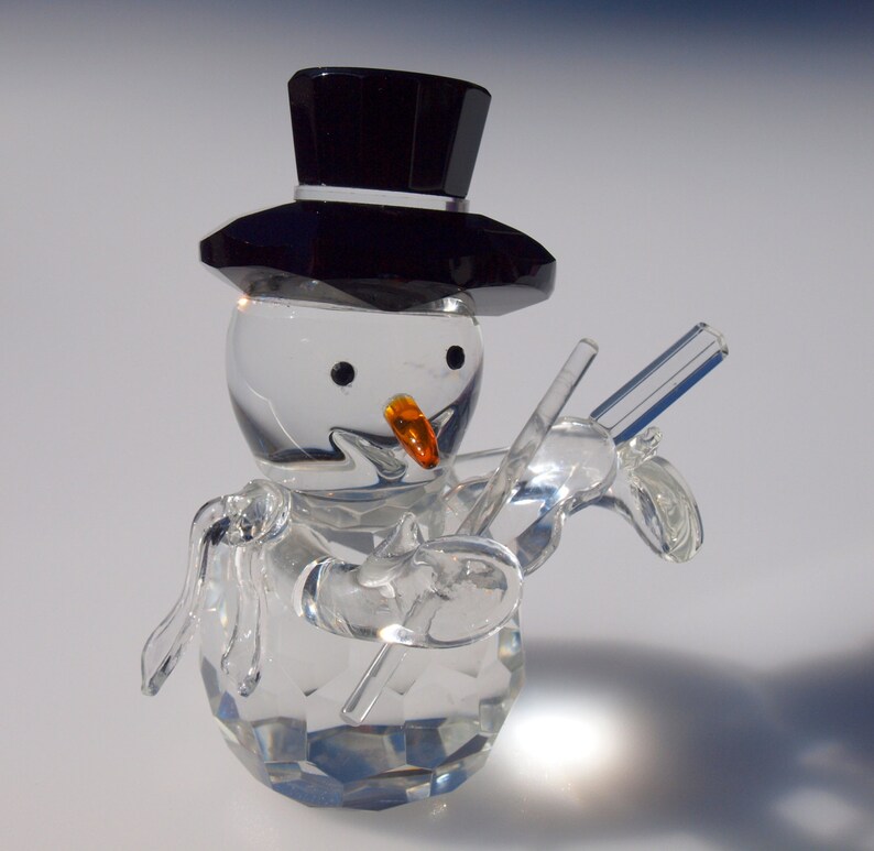 Cute Crystal snowman. Detailed figurine with a lot of Etsy