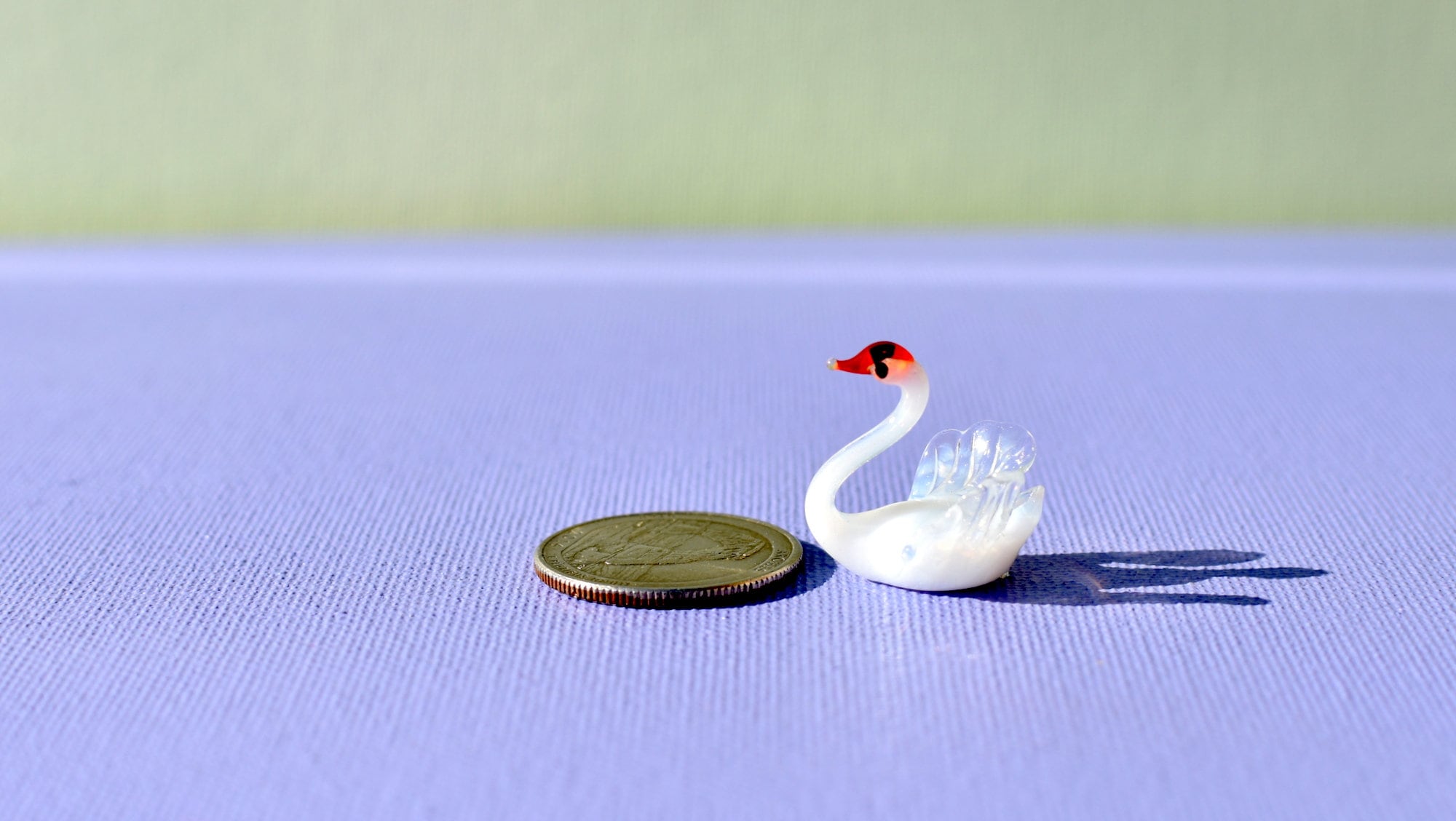 小物 WILD SWANS MINAS Glass Swan, Swan Figurine, Swan, Tiny Glass Animals, Swan Decor