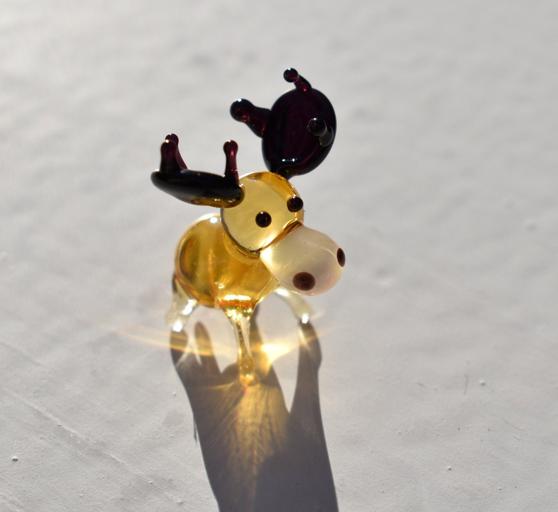 Die Weltkleinste Elch Glasfigur Für Deine Glas Menagerie | Etsy