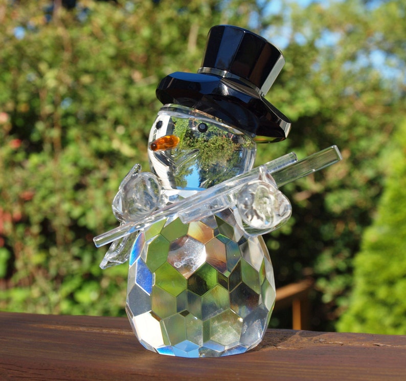 Cute Crystal snowman. Detailed figurine with a lot of Etsy