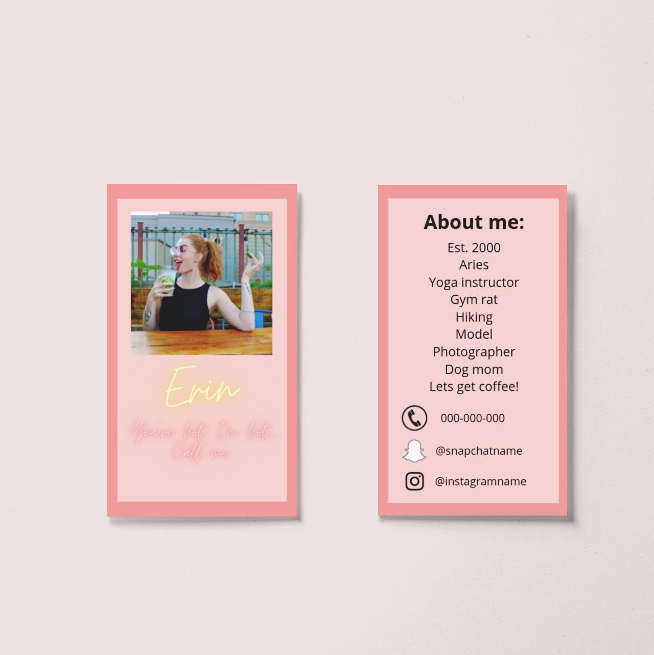 Heart Business Cards - Etsy