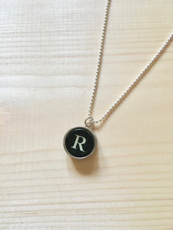 Typewriter key shop necklace