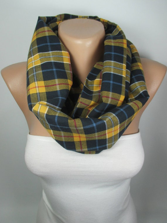 Plaid Infinity Fashion Scarf Winter Fall Wraps