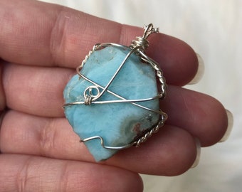 Sterling Silver Larimar Necklace