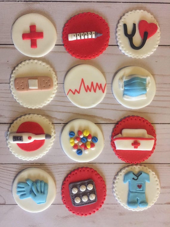 Nurse Cupcake Toppers Etsy